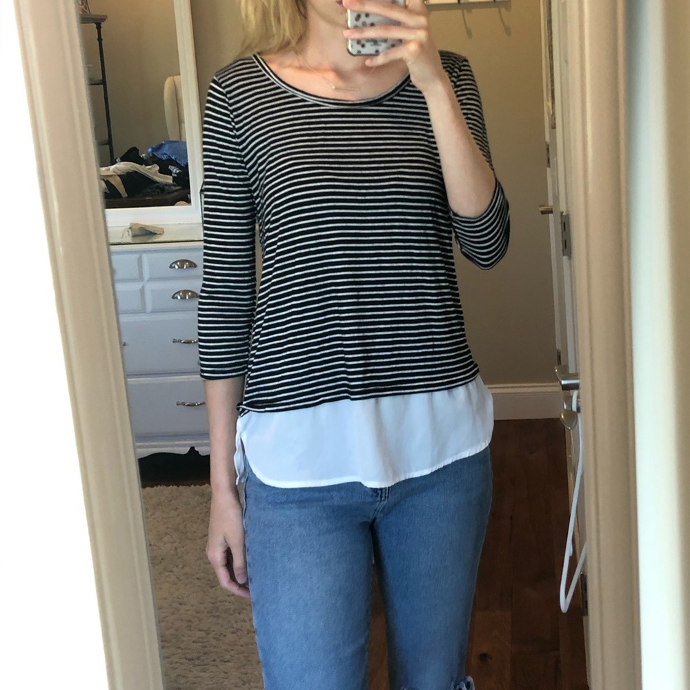 Long Sleeve Striped Blouse